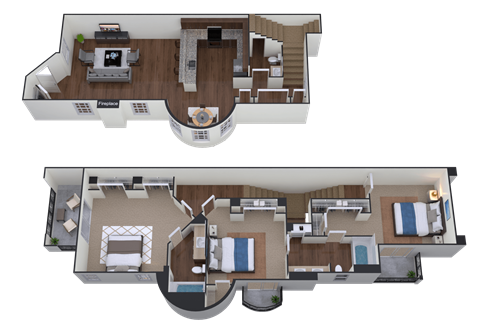 T1 Floor Plan at The Villas at Ellis Manor, Fresno California
